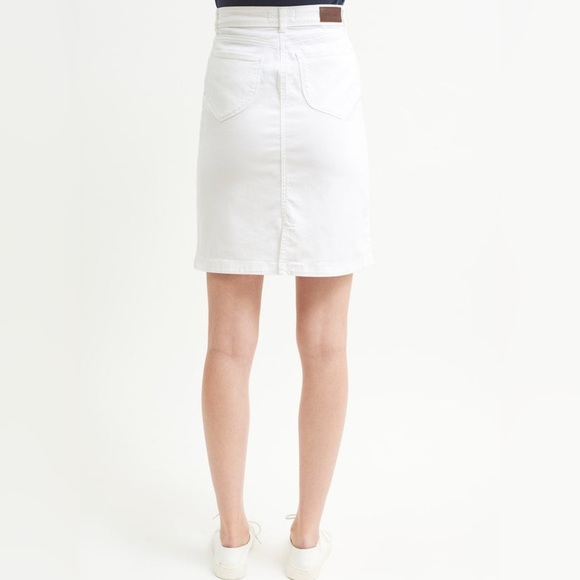 Saint James Elfy Denim Skirt in White - Size 4 - Picture 2 of 13